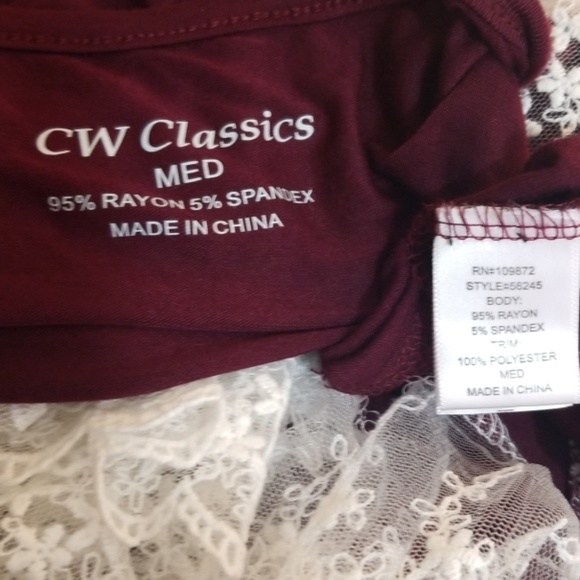 CW Classic | Women's Long Sleeve Lace Tunic NWOT - Picture 8 of 8